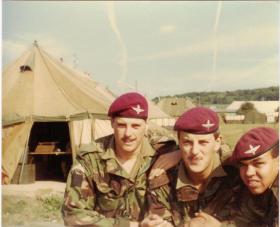 Soldiers of 4 PARA at 'Tent City' in Hameln, Germany, 1980s