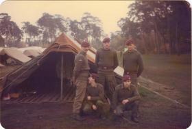 Men of A Coy, 4 PARA at the tented camp, Hameln, Germany, 1980s