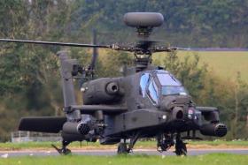 An Apache AH of 4 Regt AAC taxis out for a training sortie, Wattisham, Oct 2010