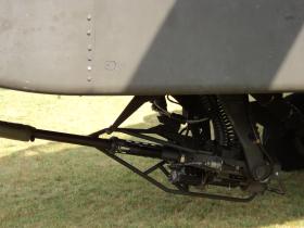 Close-up of Apache 30mm Cannon, positioned beneath nose