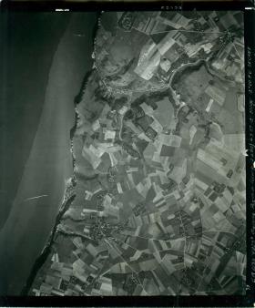 Aerial photo of Bruneval raid area taken for anniversary drop 1958.