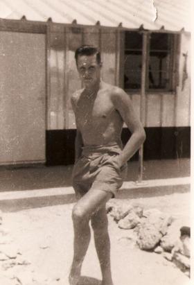 Jeff Chandler REME (att 2 PARA) on camp in Bahrain, 1963