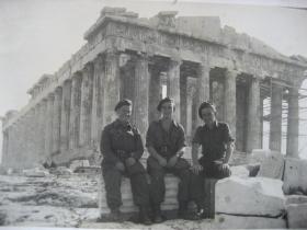 Soldiers of 4 Para at the Parthenon, Athens, early January 1945