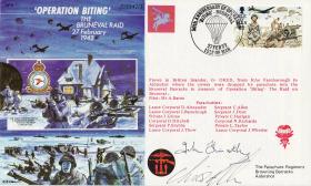 Bruneval Commemorative Cover 1992, signed by John Timothy, Rodney Section Commander.