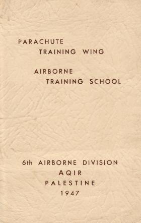 Christmas Card from Parachute Training Wing, Airborne Training School, Aqir, Palestine, 1947