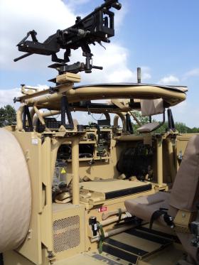 Close-up of 50 Cal Gunners position on Coyote TSV