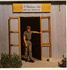 Cpl Townsend at the stores in Cyprus, 1973