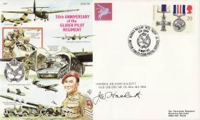 Commemorative Cover Glider Pilot Regiment signed by Shan Hackett
