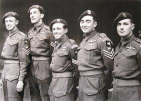 Glider pilots attend their investiture at Buckingham Palace, December 1944