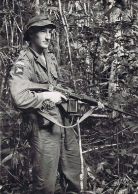 Guardsman T Taylor of Guards Parachute Coy in Singapore, 1962