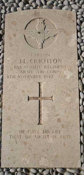 Grave marker of Captain L Crichton, Gibraltar