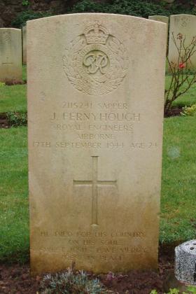 Gravestone of J Fernyhough, Weston-Super-Mare