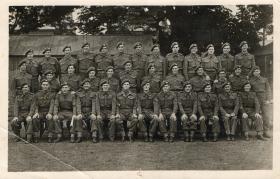 Group photo of 8 Platoon, C Coy, 3rd Parachute Battalion, poss. Spalding, Lincs, 1944
