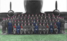 Group photo of A Coy 2nd Parachute Battalion, RAF Abingdon, 1950