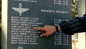Memorial tablet of Parachute Regiment soldiers who died in Cyprus, 1956