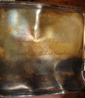 Hilaro Nelson Barlow's cigarette case, showing inscription