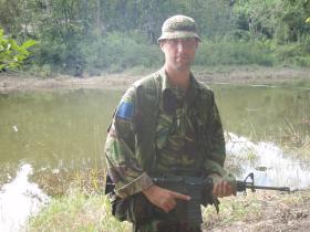 CSgt Phil Stout, Instructor on International Jungle Warfare Advisors Course, Belize