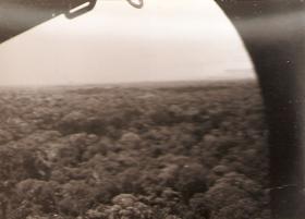 Jungle landscape of Ulu from a helicopter, Borneo, c.1965
