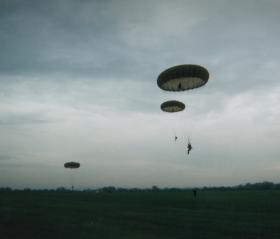 The LLP Parachute from the DZ at RAF Weston on the Green