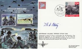 Merville Battery Commemorative Cover signed by Lt Col Otway