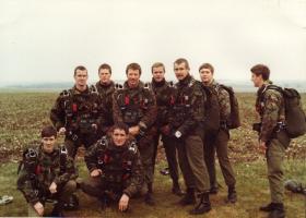 First jumps with GQ360 on Salisbury Plain 1985