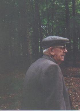 Dutch farmer Theo Braafhart, in the woods near his farm at Maasberg, in Arnhem, 1995