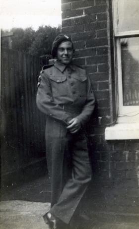 Pte Gear on a home visit shortly after Parachute qualification, Summer 1943