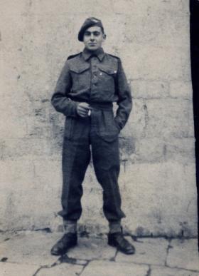 Pte Gear, pictured in Italy, 1943
