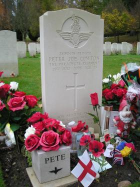 Gravestone of Pte Peter Cowton, Aldershot, 2009