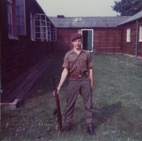 Steve J Thayer whilst in Junior Parachute Company (JPC), 1973