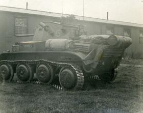 Tetrarch showing auxillary fuel tank and rear stowage, c.1944