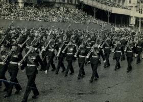 Coronation Party from the Parachute Regiment parade on HM The Queen's Coronation, 2 June 1953 