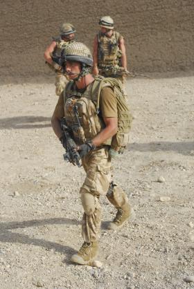 Jason Rawstron on patrol near FOB Gibraltar, Afghanistan, 2008