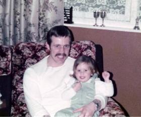 Paul Sullivan and daughter Alesia, c.October 1980.