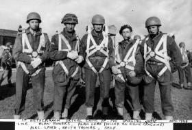 Lt Harper, right, at Netheravon, 1944.
