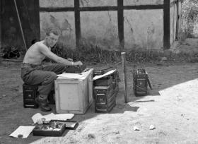 A member of the Army Emergency Reserve on summer camp with 1 Special Communications Regiment in Germany