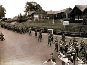 2nd Battalion, 16th Independent Parachute Brigade, arrive at Aldershot from Germany, 1949.