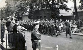 A Company 2nd Parachute Battalion arrive at Aldershot from Germany, 1949