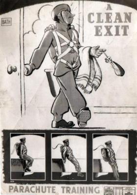 A Clean Exit, Parachute Training Poster.