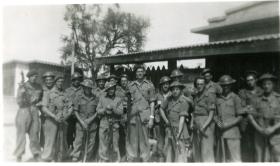 Another view of the boarding party sent to the HMIS Hindustan from A Coy, 15th (Kings) Battalion, India, February 1946 