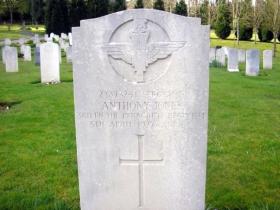 Headstone for Sgt A Jones, Aldershot Military Cemetery.