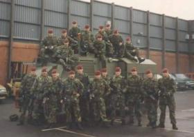 Anti Tank Platoon, Support Company,2 PARA, Woodbourne RUC Station West Belfast, 1993.