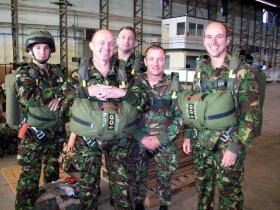 Members of 4 PARA at Eindhoven prior to jumping at Arnhem, 2008. 