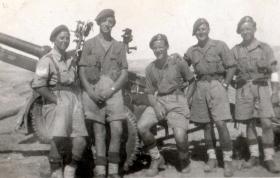 Members of 211 Airlanding Light Battery RA, Asluge, Palestine, 2 April 1946.