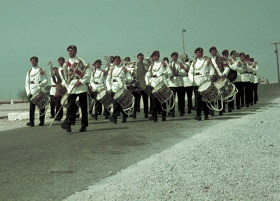  The Band of 1 Para in Bahrain during the visit of Lt Gen Harrington,1964