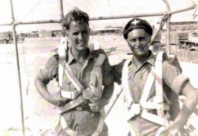 Bobby Rankin and Alex Dunbar,C Coy 1 PARA, Canal Zone. 1951.  