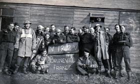 Members of 181 AL Fd Amb at Bulford on their return from Bruneval, 1942.