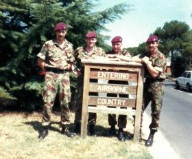 Cpl Jed Allison, Cpl 'Billie'  Hendrie, Cpl Brunn and Cpl David Brereton, D Coy , 4 PARA, Vicenza Italy 1988.