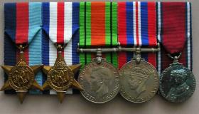 Medal set of Captain P John A Shelley.