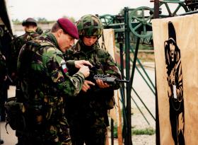 604 Platoon on the ranges, Infantry Training Centre, Catterick, 1995.